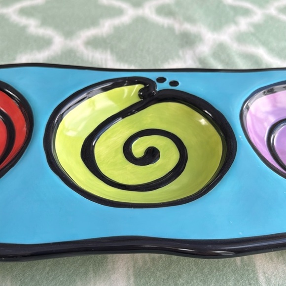 GANZ spiral 3 dish Serveware platter - Picture 5 of 7